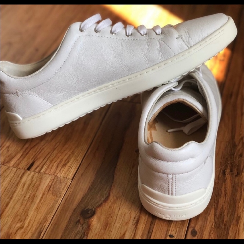 White Leather Rag & Bone Sneakers size 8